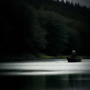 Bumper Car Boat Gliding on Sunset Waters