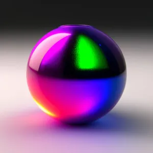 Shiny Glass Sphere Button Set with Reflection