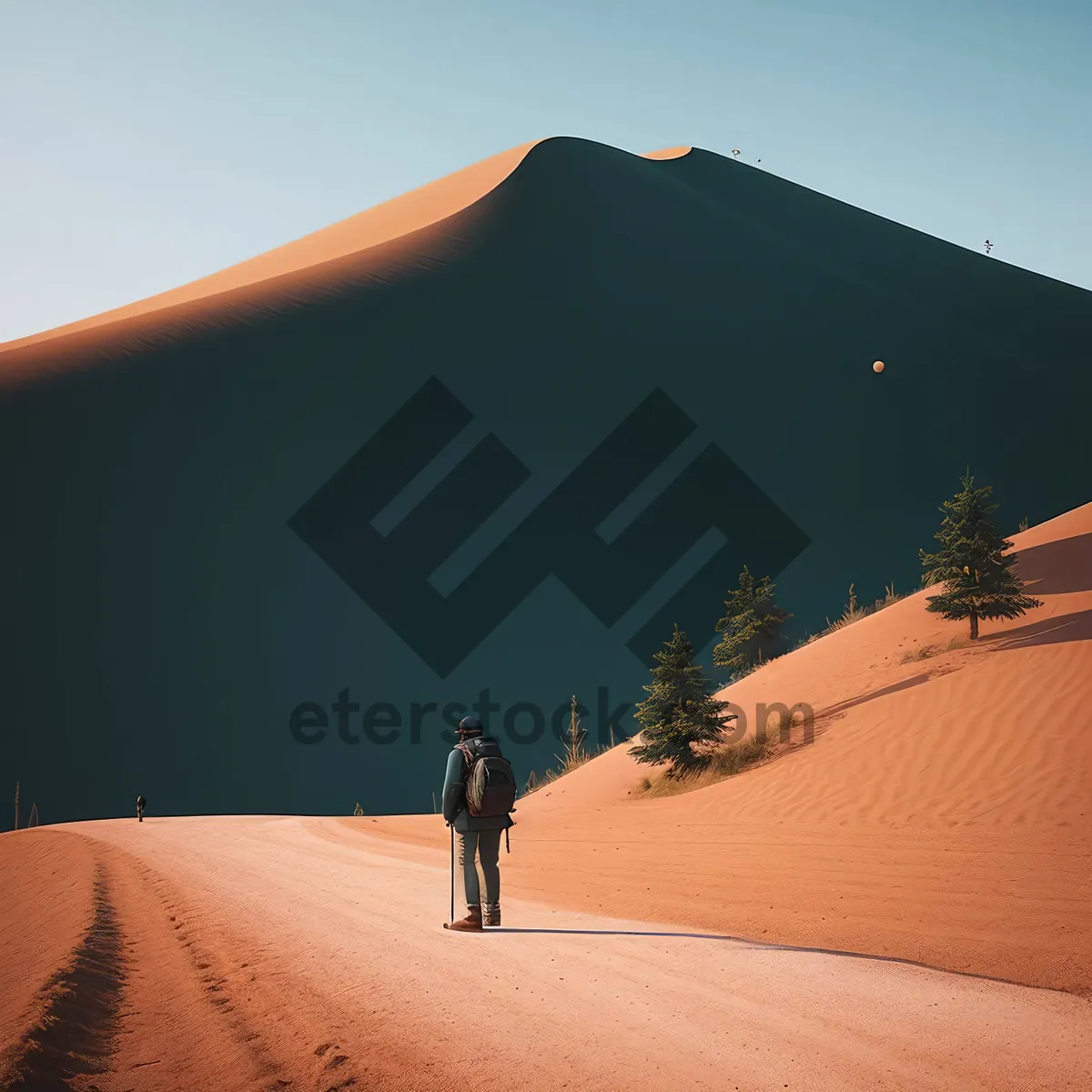 Picture of Scorching Moroccan Desert Landscape: Sun-kissed Sand Dunes