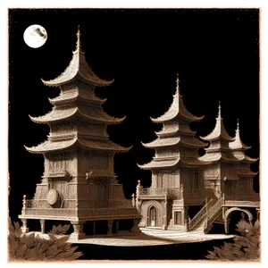 Eastward Serenity: Ancient Pagoda's Timeless Splendor