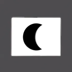 Moon Symbol Icon Design with Hole
