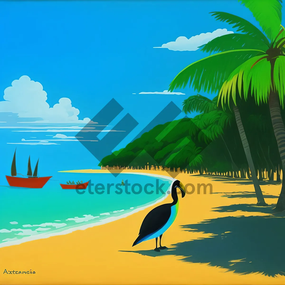 Picture of Serenity by the Seashore: A Tropical Sunset Escape