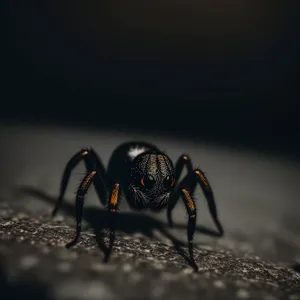 Close-up of Black Widow Spider