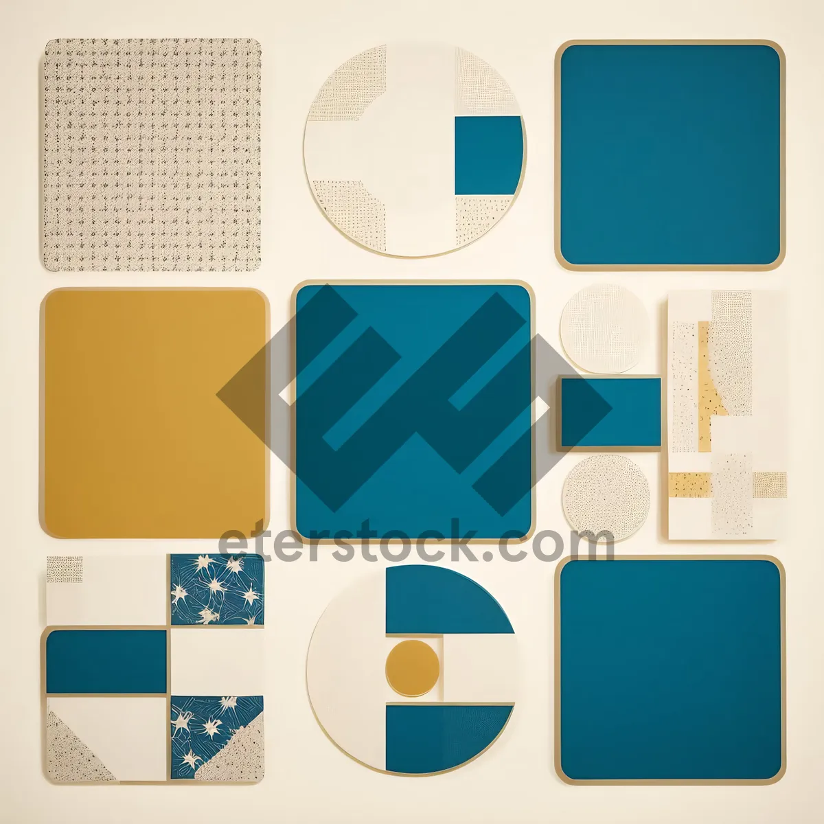 Picture of Modern square icon set for web design