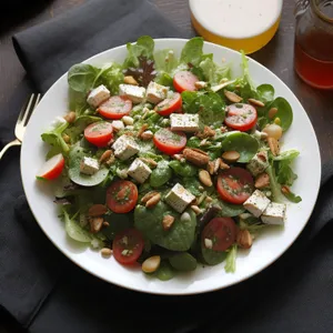 Delicious Gourmet Vegetable Salad Plate