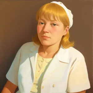 Smiling Nurse in Medical Coat with Stethoscope