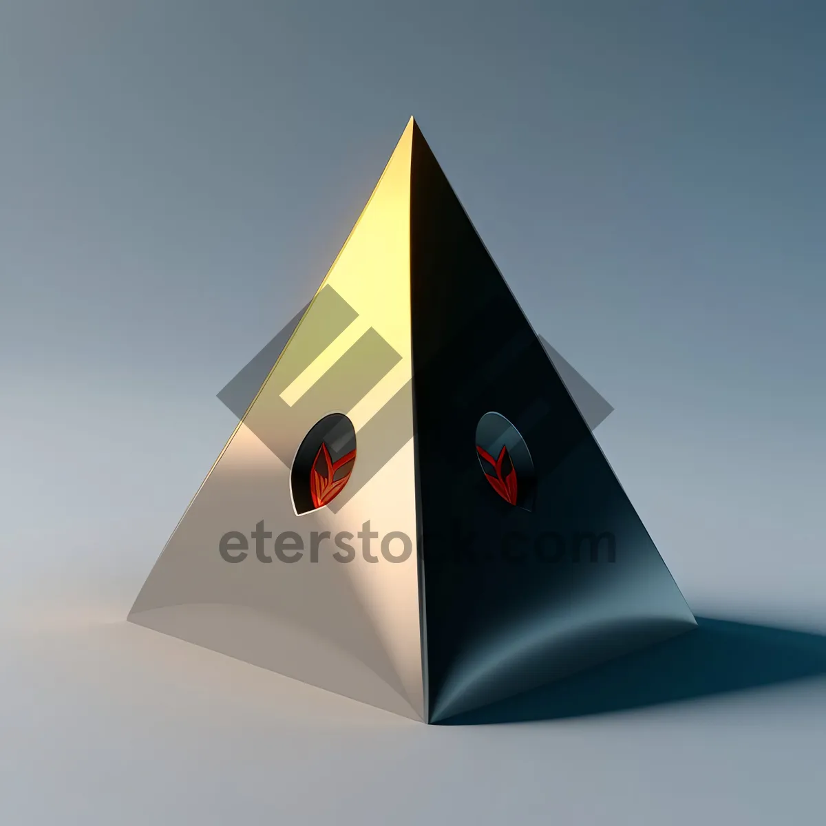 Picture of 3D Warning Triangle Symbol - Caution Hazard Sign