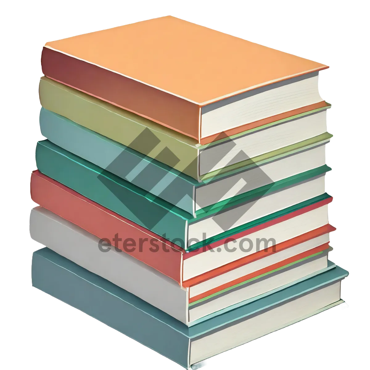 Picture of Education Library Business 3D Information Book Stack