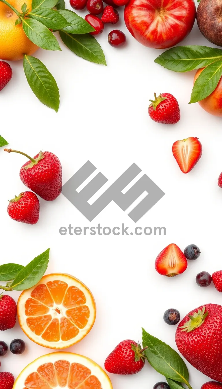 Picture of Colorful Summer Berry Mix Refreshment with Juicy Strawberries