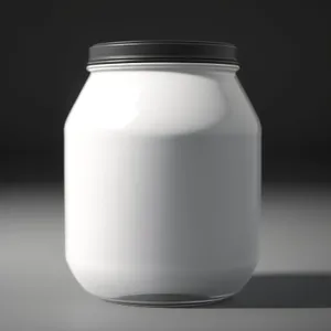 Healthy Milk in Glass Jar - Nutritious Liquid Conserve