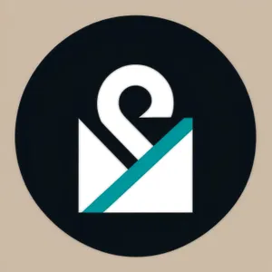 Shiny Bay Icon: Round, 3D Symbol of Water.