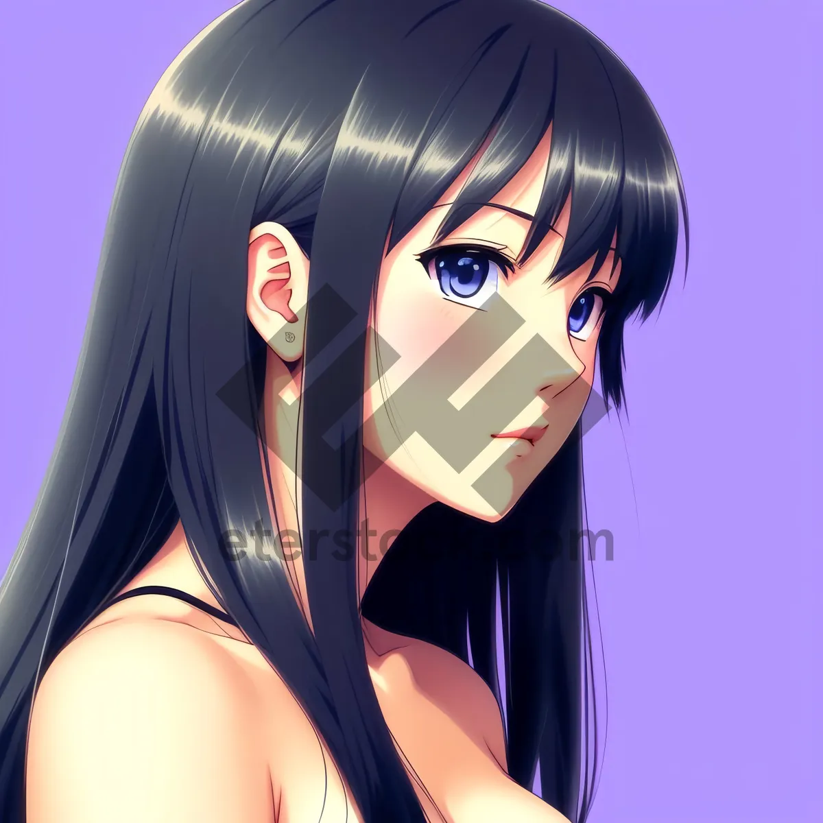Picture of Stylish masked fashion model with alluring gaze