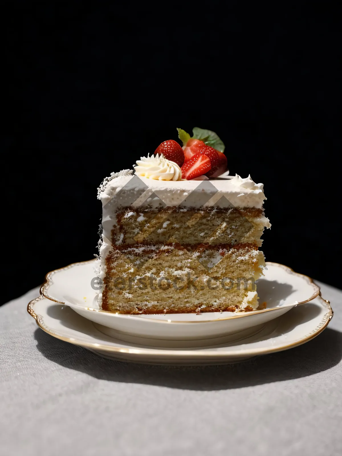 Picture of Delicious Berry Cream Cake Slice