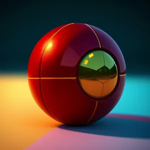 Shiny Soccer Ball Icon with Globe Flag