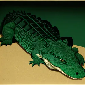 Exotic reptilian eye - Green Lizard