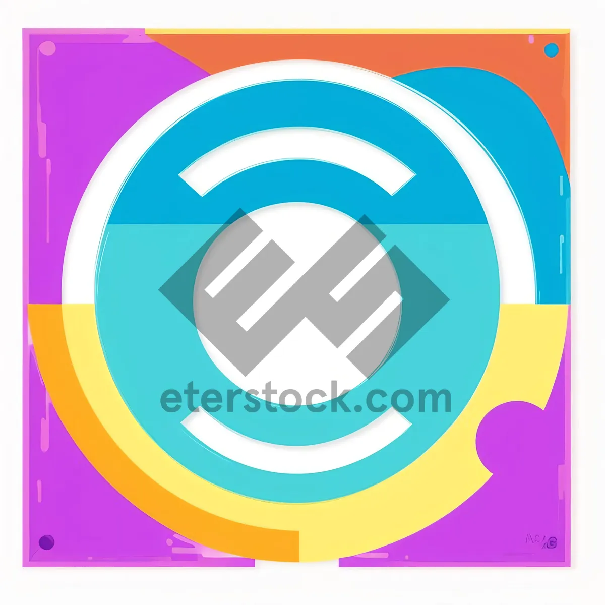 Picture of Shiny Circle Web Button Graphic Symbol