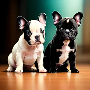 Adorable Bulldog Puppy with Wrinkles: A Cute Canine Companion