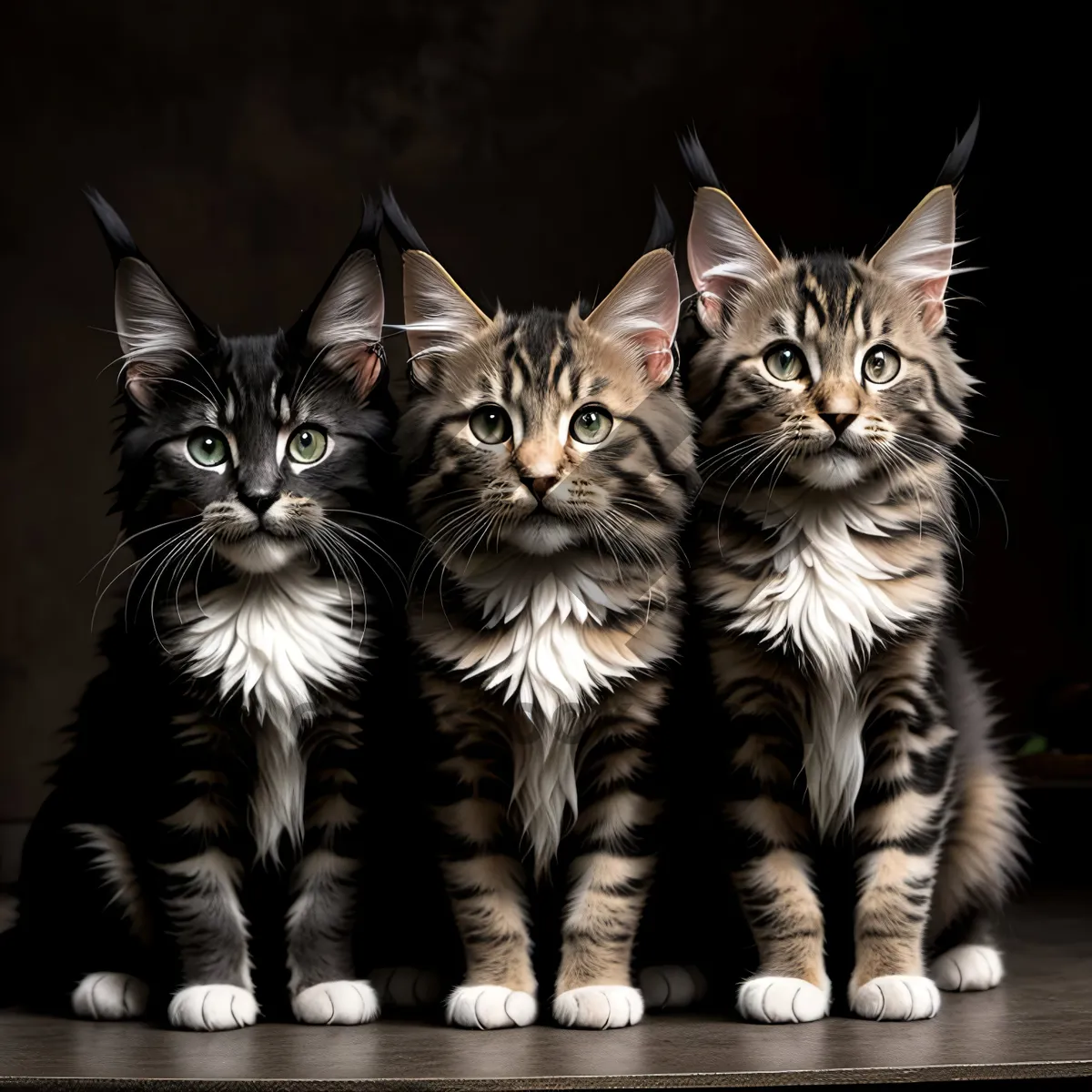 Picture of Furry Charm: Adorable Young Tabby Kitty with Curious Eyes