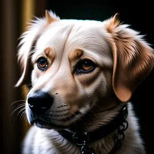 Golden Retriever Puppy on Leash: Adorable Canine Companion