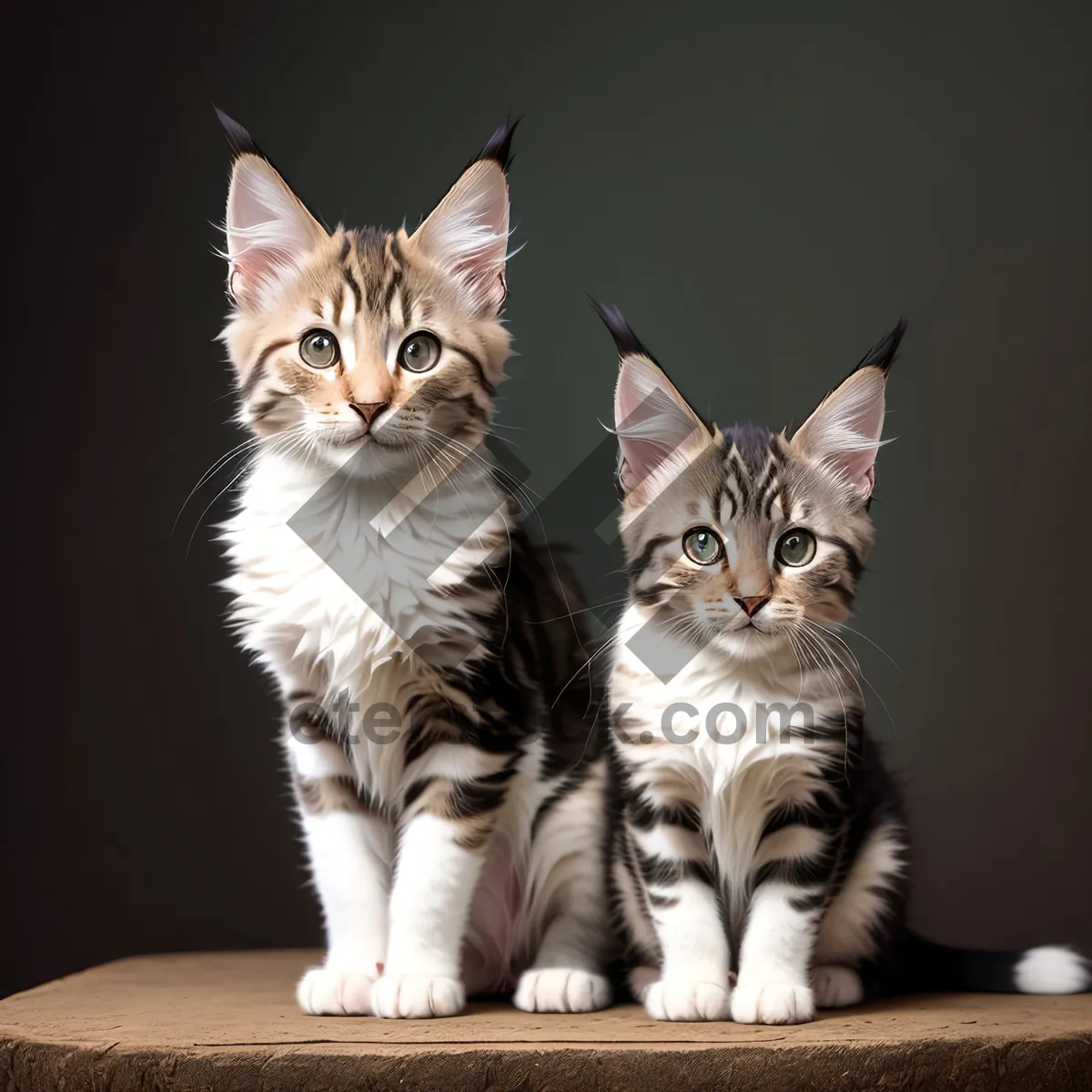 Picture of Adorable Kitten Posing with Playful Curiosity