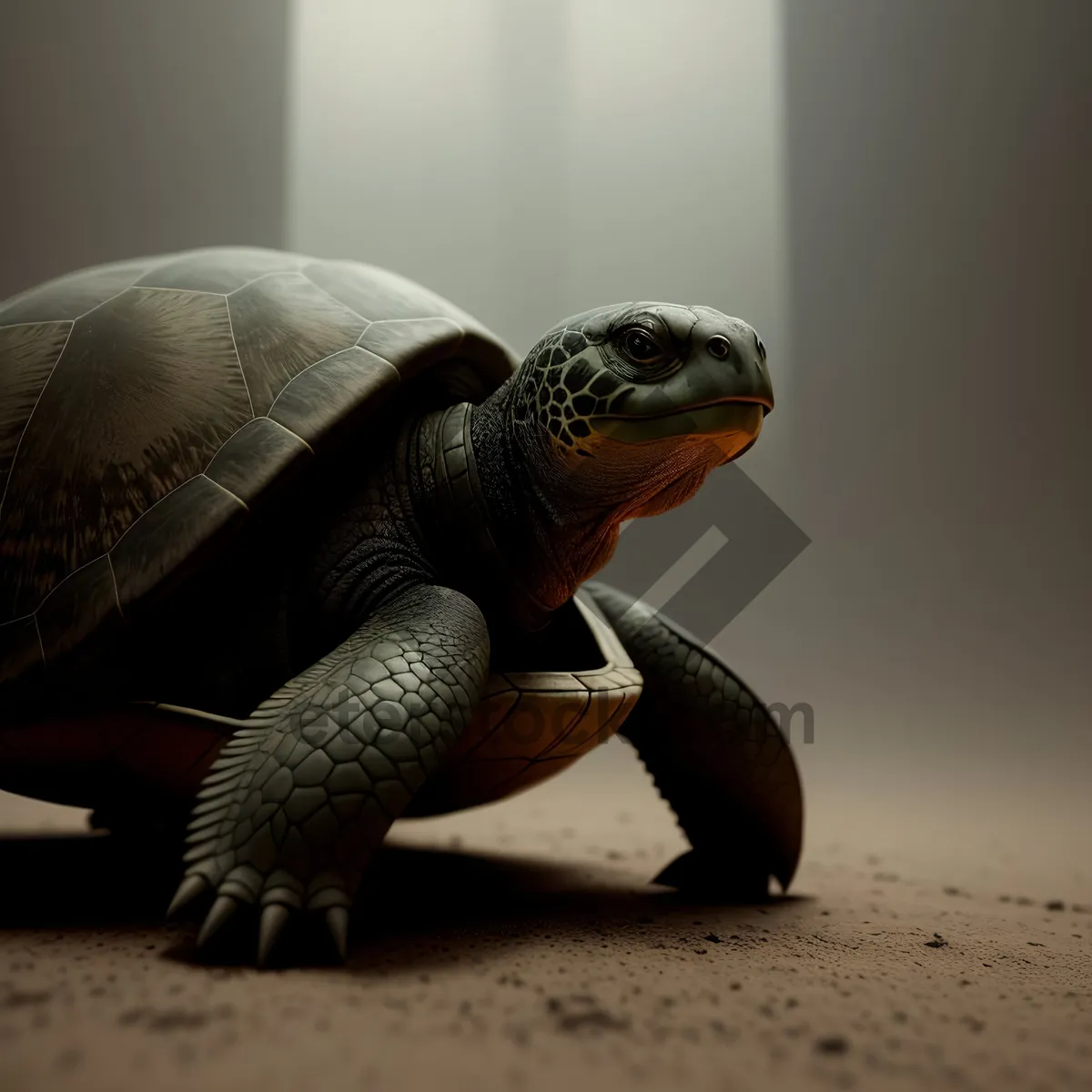 Picture of Slow and Steady: A Majestic Tortoise in its Shell