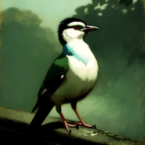 Colorful Avian Plumage Amidst Natural Water Surroundings.