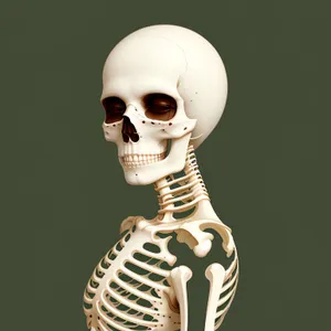 Spooky Skeleton Mask: Haunting Human Anatomy in Death