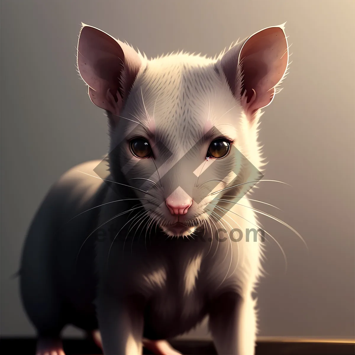Picture of Furry Friend with Adorable Whiskers: Gray Kitten