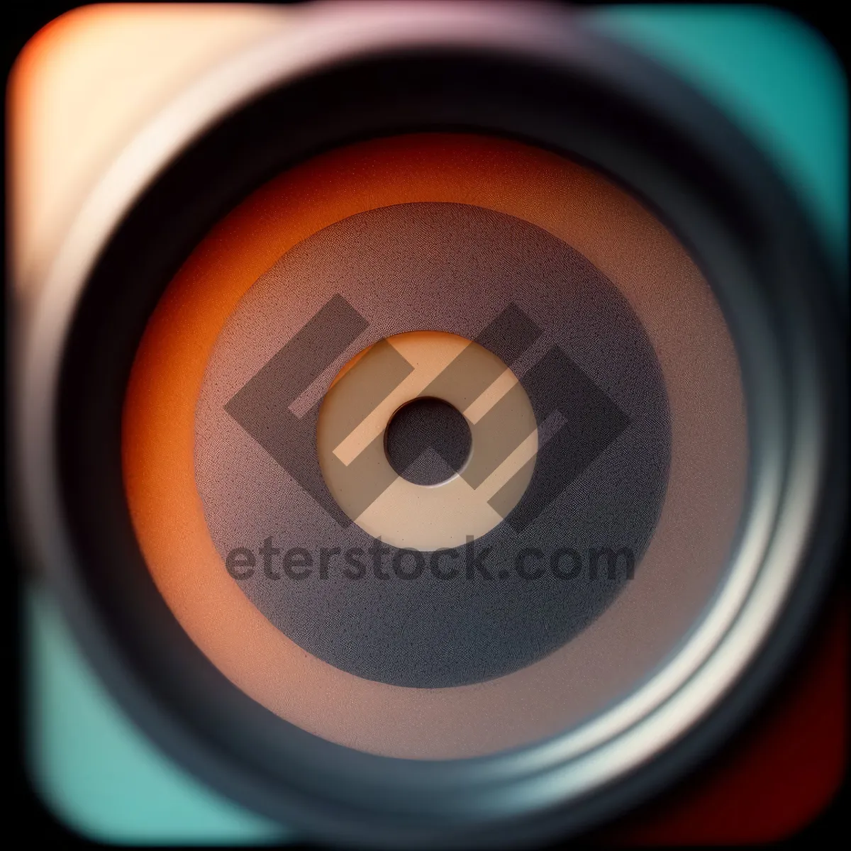 Picture of Digital Sound Circle Speaker Icon with Black 3D Disc