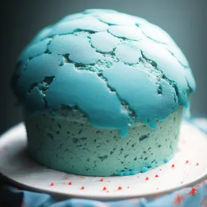 Frozen Globe Dessert: A 3D representation of the world in delicious frozen form.