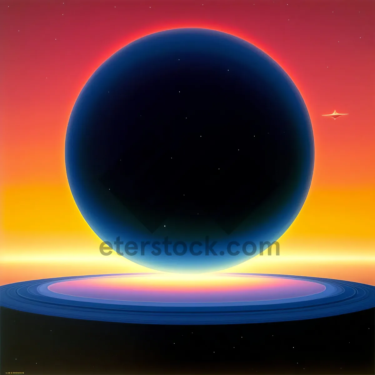 Picture of Stellar Sphere - Celestial Planet and Space Orbit