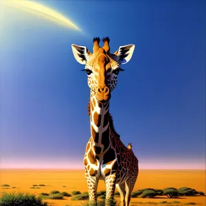 Graceful Giraffe in South African Savanna