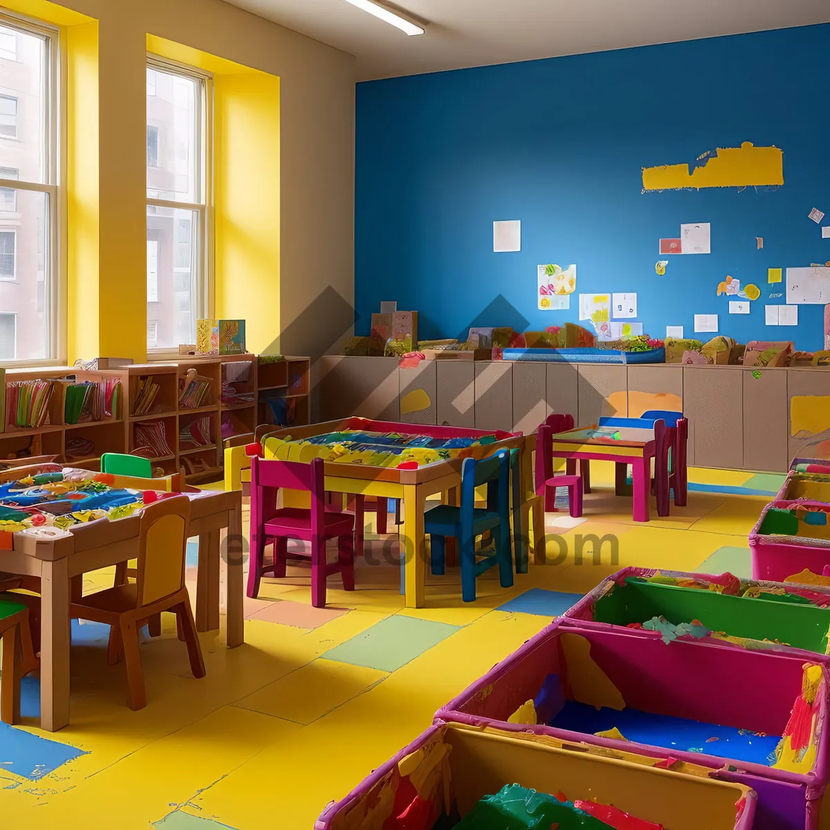 Picture of Modern Classroom Interior with Stylish Furniture