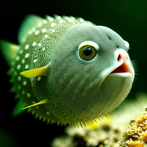 Colorful Butterfly Fish with Beautiful Eye