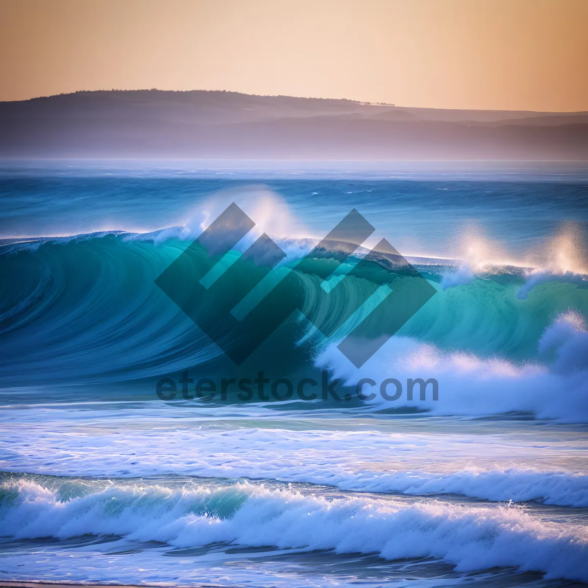 Picture of Golden Sunset over Tropical Beach