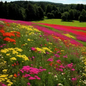 Sun-kissed Meadow Blooming with Vibrant Yellow Yarrow