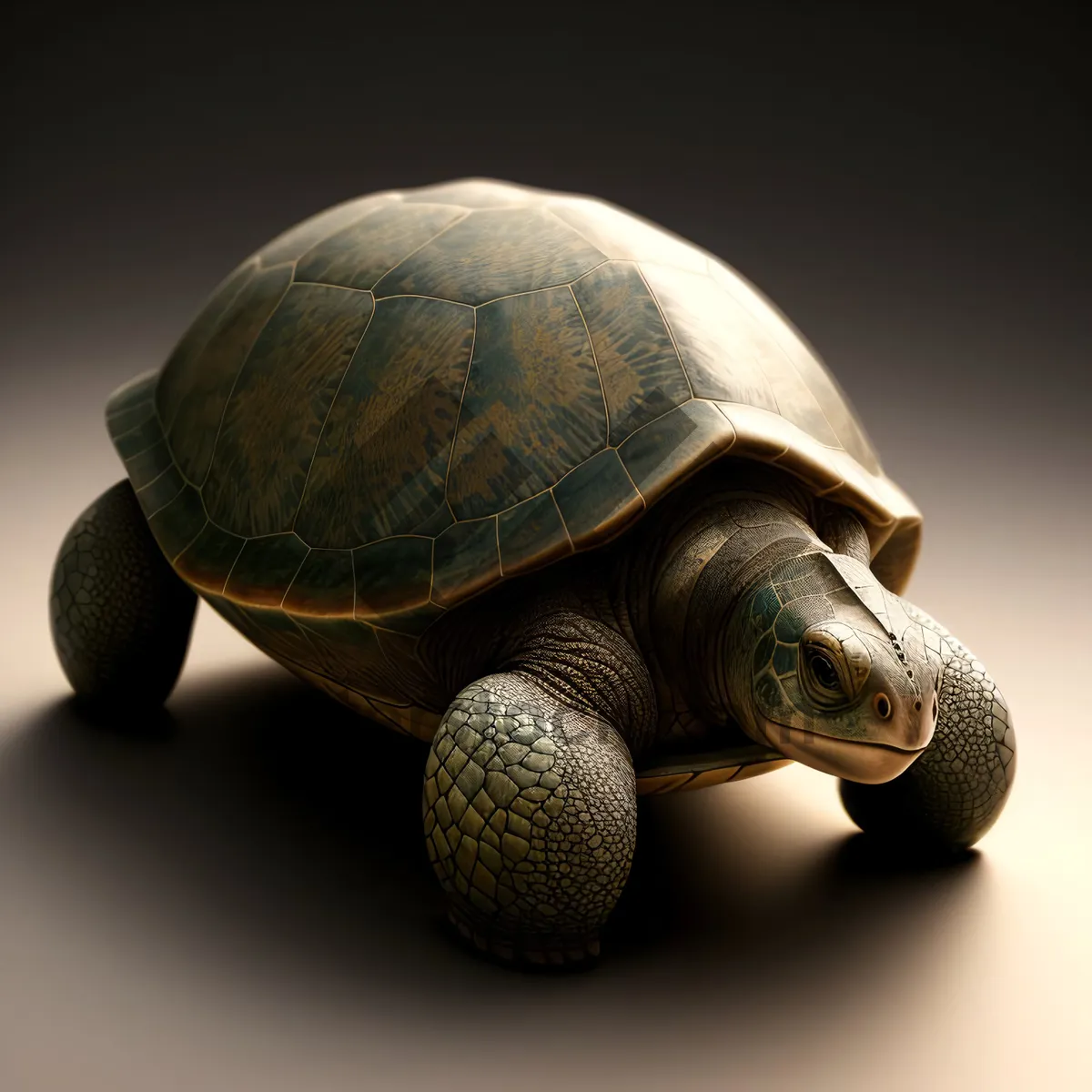 Picture of Slow and Steady Shell: Terrapin Reptile Tortoise in Wildlife