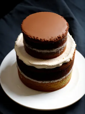 Dessert Delight: Heavenly Chocolate Cake with Creamy Ice Cream and Delicious Sauce