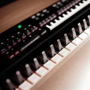Black Electronic Keyboard with Business Synth Sounds