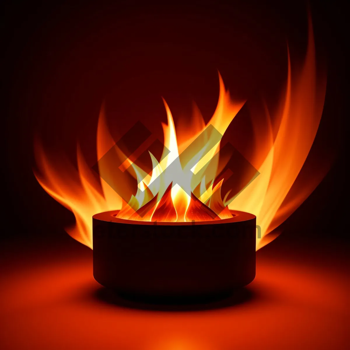 Picture of Blazing Fire Icon: A Shiny, Hot Flame