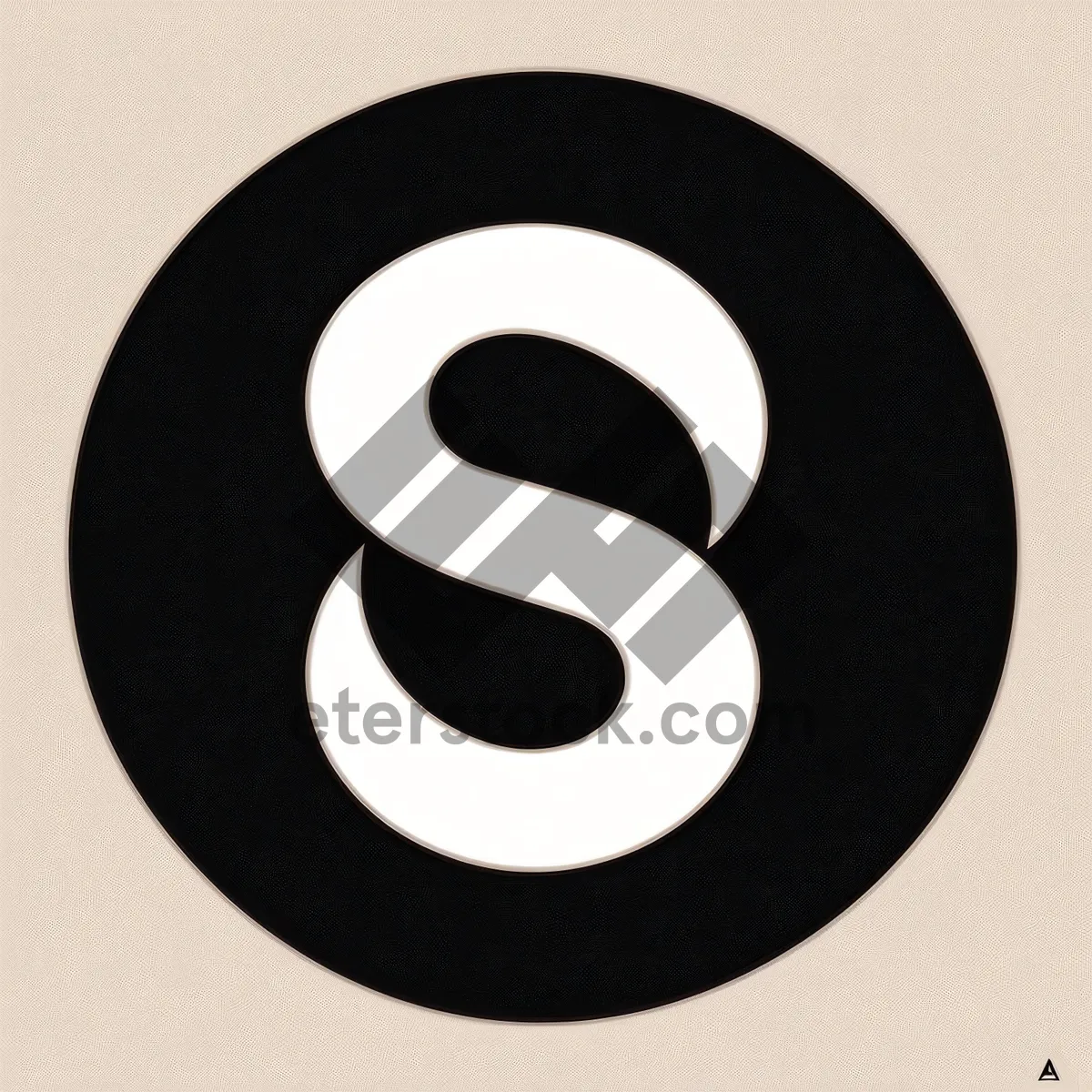 Picture of Black Circle Restraint Fastener: 3D Symbolic Design