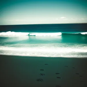 Serene Tropical Beachscape with Crystal Clear Waves