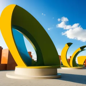 3D Flag Symbol of Country Sign