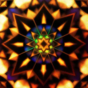 Abstract Geometric Glow Mosaic Design