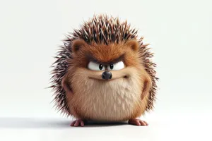 Miniature hedgehog with cute spines and bristles