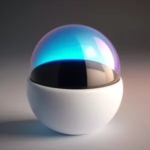 Shiny 3D Globe Icon: Glass Sphere Design