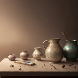Traditional ceramic teapot for hot tea.