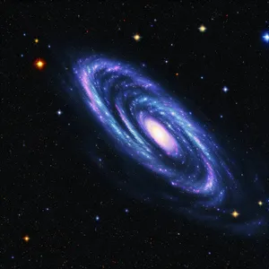 Dark cosmic galaxy wallpaper with bright stars