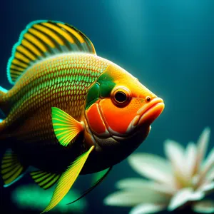 Colorful Reef Fish in Ocean Aquarium