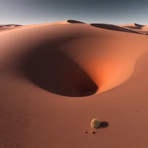 Golden Dunes: Majestic Desert Landscape at Sunset